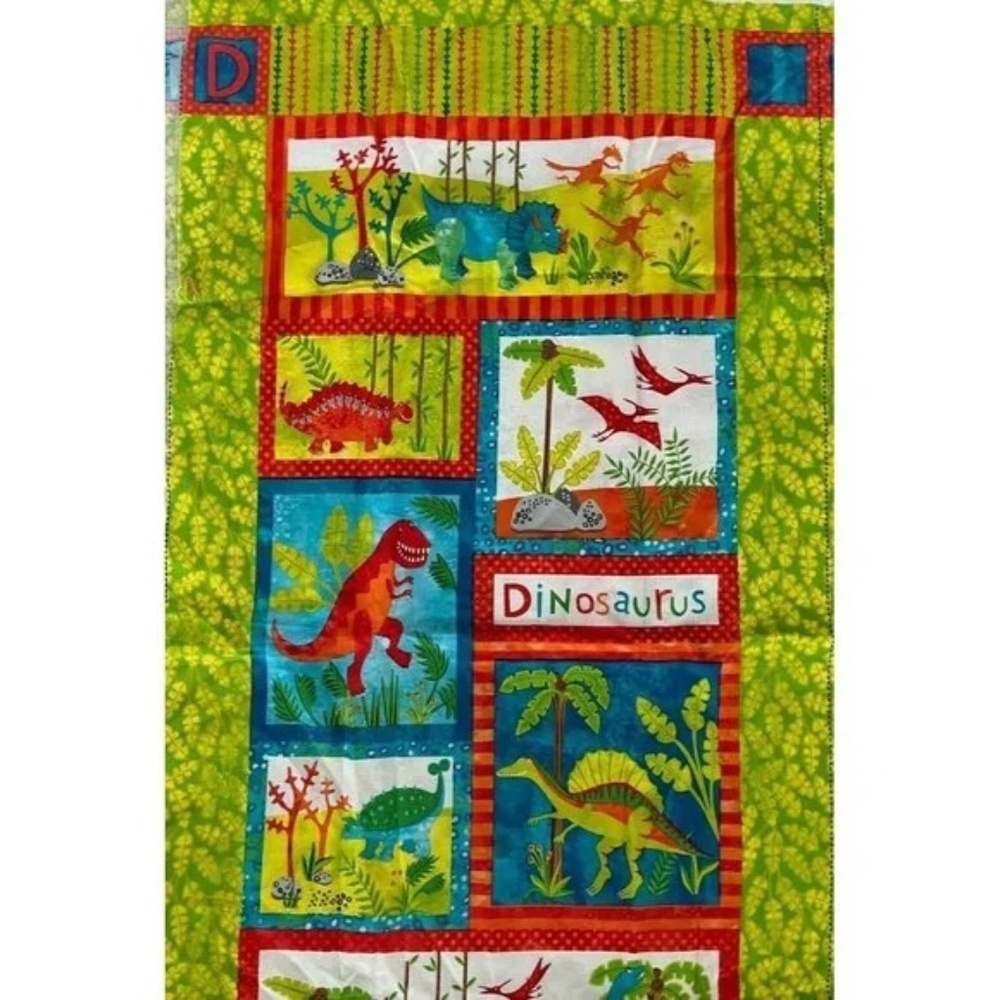 Fabric-Cotton-Hi Fashion Fabrics DINOSAUR PRINT 63” L x 45” W #1008 - Picture 2 of 5